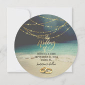 Elegant Beach Summer Wedding Kaart (Voorkant)