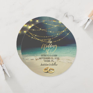 Elegant Beach Summer Wedding Kaart
