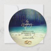 Elegant Beach Summer Wedding Kaart (Voorkant)