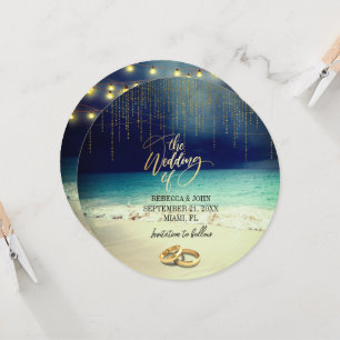 Elegant Beach Summer Wedding Kaart
