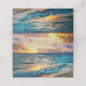 Elegant Beach Summer Wedding Plaatskaartje (Buitenkant ongevouwen)