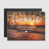 Elegant Beach Summer Wedding Save the Date Kaart (Voorkant / Achterkant)