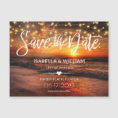 Elegant Beach Summer Wedding Save the Date Kaart (Voorkant)