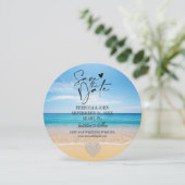 Elegant Beach Summer Wedding Save the Date Kaart (Staand voorkant)