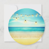 Elegant Beach Summer Wedding Save the Date Kaart (Achterkant)