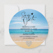 Elegant Beach Summer Wedding Save the Date Kaart (Voorkant)