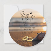 Elegant Beach Summer Wedding Save the Date Kaart (Voorkant)