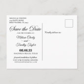 Elegant Beach Sunset Save the Date Aankondigingskaart (Achterkant)