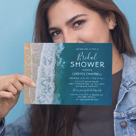 Elegant Beach Tropical Ocean Vrijgezellenfeest Kaart