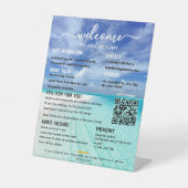 Elegant Beach Vakantiehuis Welkom Pedest Reclamebord Met Voetstuk (Voorkant)