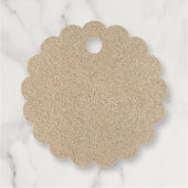 Elegant Beach Vrijgezellenfeest Dank je wit Bedankjes Labels (Achterkant)