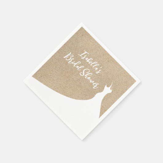 Elegant Beach Vrijgezellenfeest Napkin white Servet (Hoek)