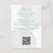 Elegant Beach Waterverf Ocean Details QR Code Informatiekaartje (Voorkant)