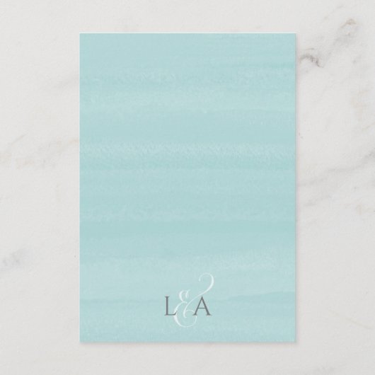 Elegant Beach Waterverf Ocean Details QR Code Informatiekaartje (Achterkant)