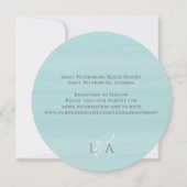 Elegant Beach Waterverf Tropische zanddollar Kaart (Achterkant)