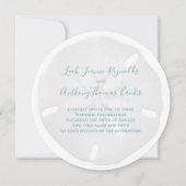 Elegant Beach Waterverf Tropische zanddollar Kaart (Voorkant)