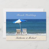 Elegant Beach Weddenschappen Kaart (Voorkant)