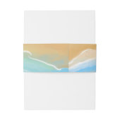 Elegant Beach Wedding Invitation Uitnodigingen Wikkel (Achterkant Voorbeeld)