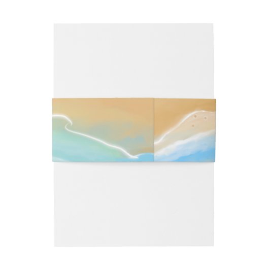 Elegant Beach Wedding Invitation Uitnodigingen Wikkel (Achterkant Voorbeeld)