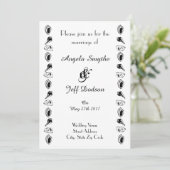 Elegant Beach Wedding Kaart (Staand voorkant)
