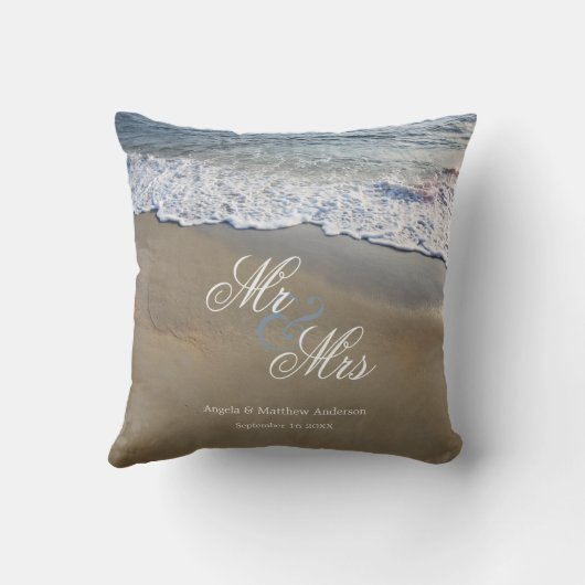 Elegant Beach Wedding or Jubileum Kussen (Achterkant)