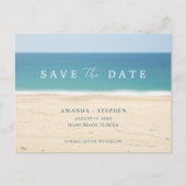 Elegant Beach Wedding Save the Date Aankondigingskaart (Voorkant)