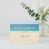 Elegant Beach Wedding Save the Date Aankondigingskaart (Staand voorkant)