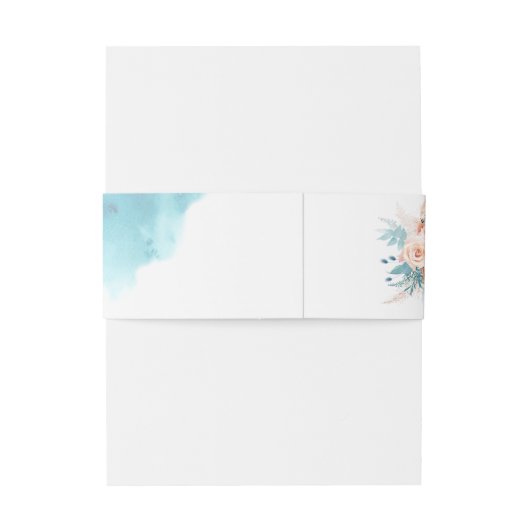 Elegant Beach Wedding Uitnodigingen Wikkel (Achterkant Voorbeeld)