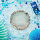 Elegant Beach Zee Starfish & Pearls Beachy Party Papieren Bordje (Feest)