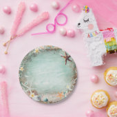 Elegant Beach Zee Starfish & Pearls Beachy Party Papieren Bordje (Feest)