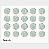 Elegant Beach Zee Starfish & Pearls Diamond 16 Ronde Sticker (Vel)