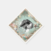 Elegant Beach Zee Starfish Pearls Party Foto 16 Servetten (Hoek)