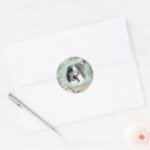 Elegant Beach Zee Starfish & Pearls Photo Afbeeldi Ronde Sticker (Envelop)