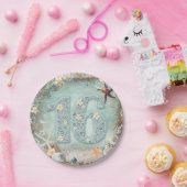 Elegant Beach Zee Starfish & Pearls Sweet 16 Party Papieren Bordje (Feest)