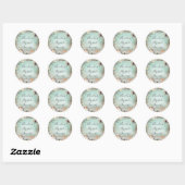 Elegant Beach Zee Zeester & Parels Feestgunst Ronde Sticker (Vel)
