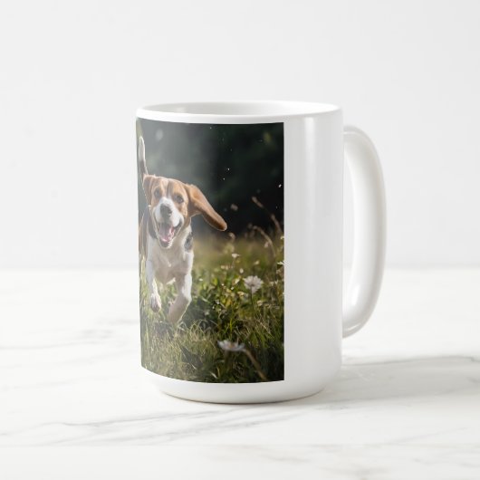 Elegant Beagle Coffee Mok (Voorkant rechts)