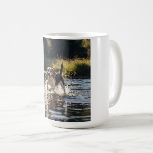 Elegant Beagle Coffee Mok (Voorkant rechts)