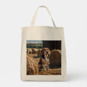 Elegant Beagle Grocery Tas (Achterkant)