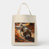 Elegant Beagle Grocery Tas (Achterkant)