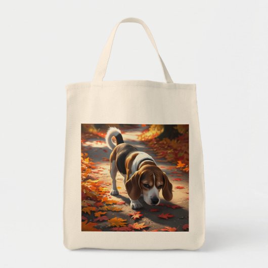 Elegant Beagle Grocery Tas (Voorkant)