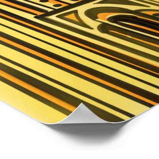 Elegant Beauful Art Deco-geïnspireerd Poster (Hoek)