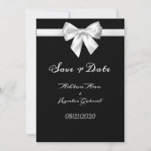 Elegant Beauful Black White  Weddenschap Save The Date (Voorkant)