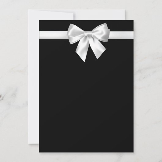 Elegant Beauful Black White  Weddenschap Save The Date (Achterkant)