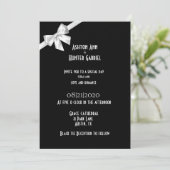 Elegant Beauful Black White Wedding Invitation Save The Date (Staand voorkant)