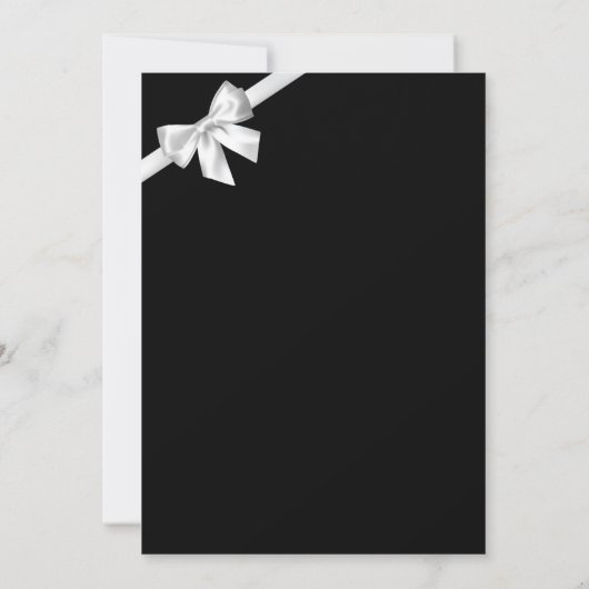 Elegant Beauful Black White Wedding Invitation Save The Date (Achterkant)