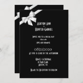 Elegant Beauful Black White Wedding Invitation Save The Date (Voorkant / Achterkant)