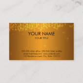 Elegant Beauful Gold Sparking Visitekaartje (Achterkant)