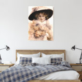 Elegant Beauful Lady Portret Canvas Afdruk (Insitu (Slaapkamer))