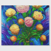 Elegant Beauful Peony Collectie Cadeaupapier (Vlak)