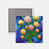 Elegant Beauful Peony Collectie Magneet (Voorkant / Achterkant)